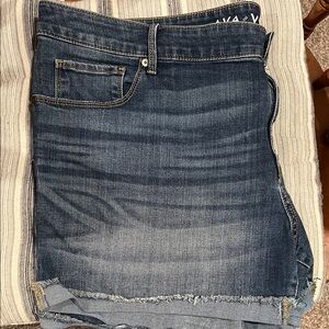 Ava & Viv Blue Denim Midi Skirt